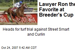 Lawyer Ron the Favorite at Breeder's Cup