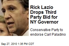 Rick Lazio Drops Third Party Bid for NY Governor