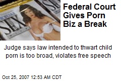 Federal Court Gives Porn Biz a Break