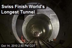 Swiss Finish World's Longest Tunnel
