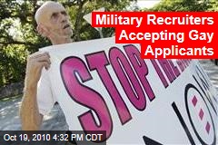 Military Recruiters Accepting Gay Applicants
