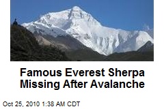 Famous Everest Sherpa Missing After Avalanche