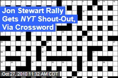 Jon Stewart Rally Gets NYT Shout-Out, Via Crossword