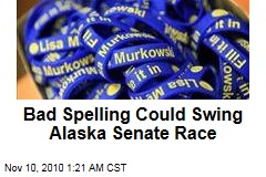 Alaska Senate Race May Hinge On Spelling