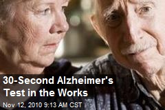 30-Second Alzheimer's Test in the Works
