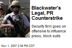 Blackwater's Legal, PR Counterstrike