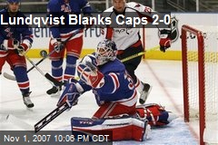 Lundqvist Blanks Caps 2-0