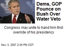 Dems, GOP Pounce on Bush Over Water Veto