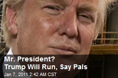 Mr. President? Trump Will Run, Say Pals