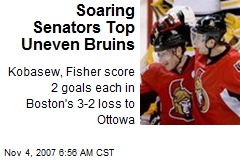 Soaring Senators Top Uneven Bruins