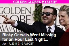 Ricky Gervais Went Missing for an Hour Last Night...