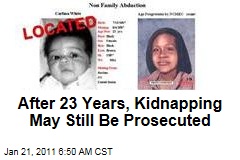 After 23 Years, Kidnapping May Still Be Prosecuted