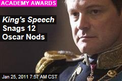 King's Speech Snags 12 Oscar Nods