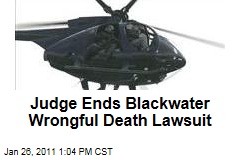 Judge Ends Blackwater Wrongful Death Lawsuit