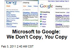 Bing Not Copying Google, Microsoft Executive Says