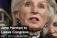 Jane Harman to Leave Congress