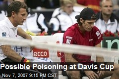 Possible Poisoning at Davis Cup