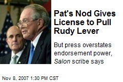 Pat's Nod Gives License to Pull Rudy Lever