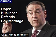 Ruth Marcus: Mike Huckabee Sticks Up for Gay Marriage, Inadvertently