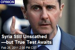 Syria Still Unscathed &mdash;but True Test Awaits