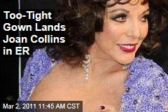 Joan Collins' Too-Tight Gown Gets Her Rushed to ER From Vanity Fair Oscars Bash
