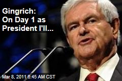 Newt Gingrich Plans First Day as President as Iowa Caucus Season Kicks Off