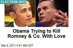 Obama Takes on Romney, Huntsman, Etc., With Love