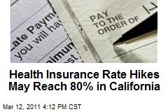 Health Insurance Rate Hikes May Reach 80% in California