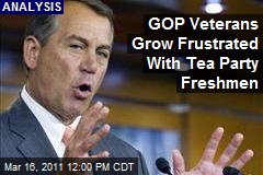 GOP Veterans Grow Frustrated With Tea Party Freshmen
