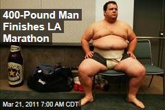 Former Sumo Wrestler Kelly Gneiting, 400 Pounds, Completes Los Angeles Marathon