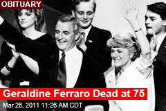 Geraldine Ferraro, the First Woman to Run for Vice President, Is Dead at 75