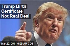 Donald Trump Birth Certificate Not the Real Deal