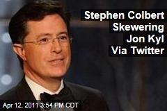 Stephen Colbert Tweets to Hashtag Ridiculing Senator Jon Kyl's Comments on Planned Parenthood