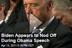 Joe Biden Falls Asleep, or Appears to, During President's Speech