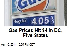 Gas Prices: National Average is $3.82, With 5 States and DC over $4