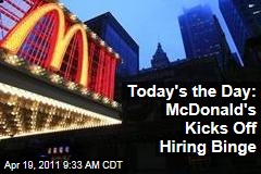 McDonald's National Hiring Day Begins