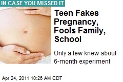 Teen Fakes Pregnancy, Fools Family, School