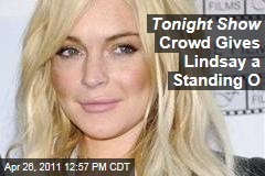 Lindsay Lohan Scores Standing Ovation on 'The Tonight Show With Jay Leno'