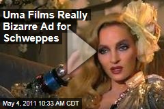 Uma Thurman Films Really Bizarre Ad for Schweppes Ginger Ale