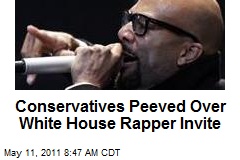 Conservatives Peeved Over White House Rapper Invite