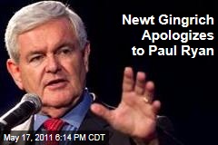 Newt Gingrich Apologizes to Paul Ryan for Criticizing His Budget Plan as 'Radical Change'