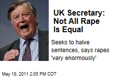 UK Justice Secretary Justice Kenneth Clarke: Not All Rape Is Equal