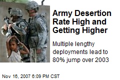 Army Desertion Rate High and Getting Higher