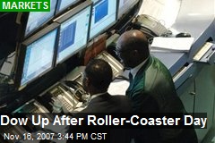 Dow Up After Roller-Coaster Day