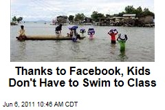 Thanks to Facebook, Kids in Philippine Village Don't Have to Swim to School