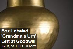 Box Labeled 'Grandma's Urn' Left at Goodwill Near Flint, Michigan