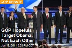 New Hamoshire Republican Debate: Hopefuls Target Obama, Not Each Other