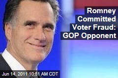 Mitt Romney Committed Voter Fraud, Says GOP Opponent Fred Karger