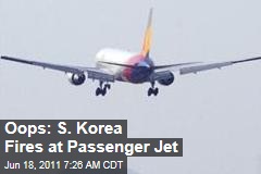South Korean Marines Mistakenly Fire at Asiana Airlines Passenger Plane