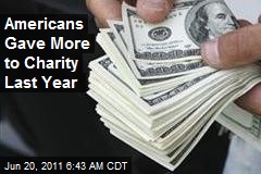 Americans Gave More to Charity Last Year